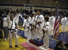 Chidren receive their awards at the 2007 annual charity tournament